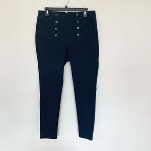 Women’s J. McLaughlin button front Dress Pants Workwear Nautical Navy Size 12